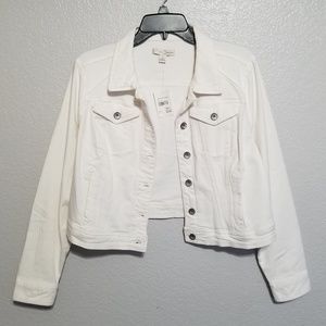 Cato J/M Sportswear Optic White Denim Jacket